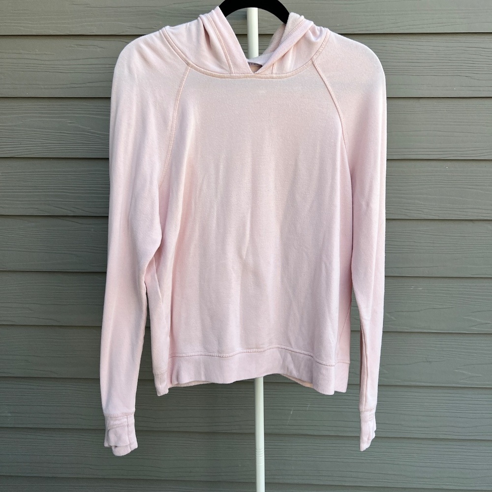 Athleta Blush Pink Lightweight Hoodie Modal Blend Size M